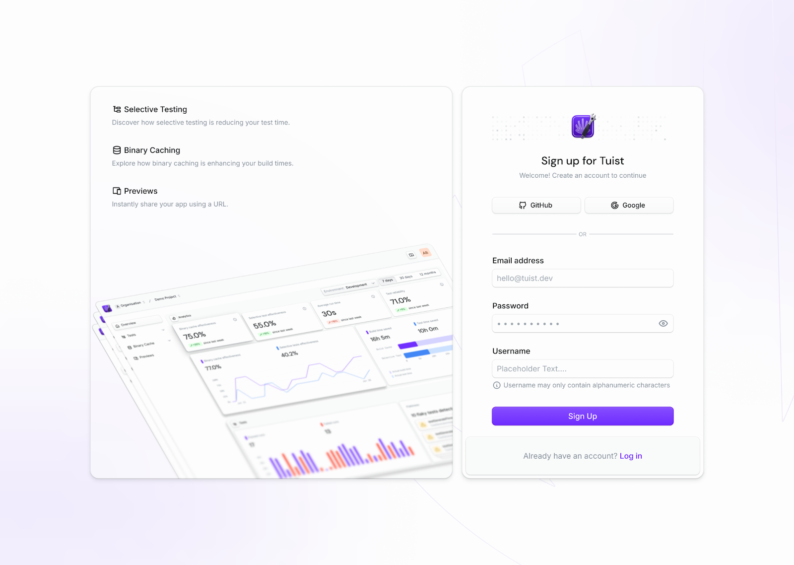 Screenshot of the new onboarding flow