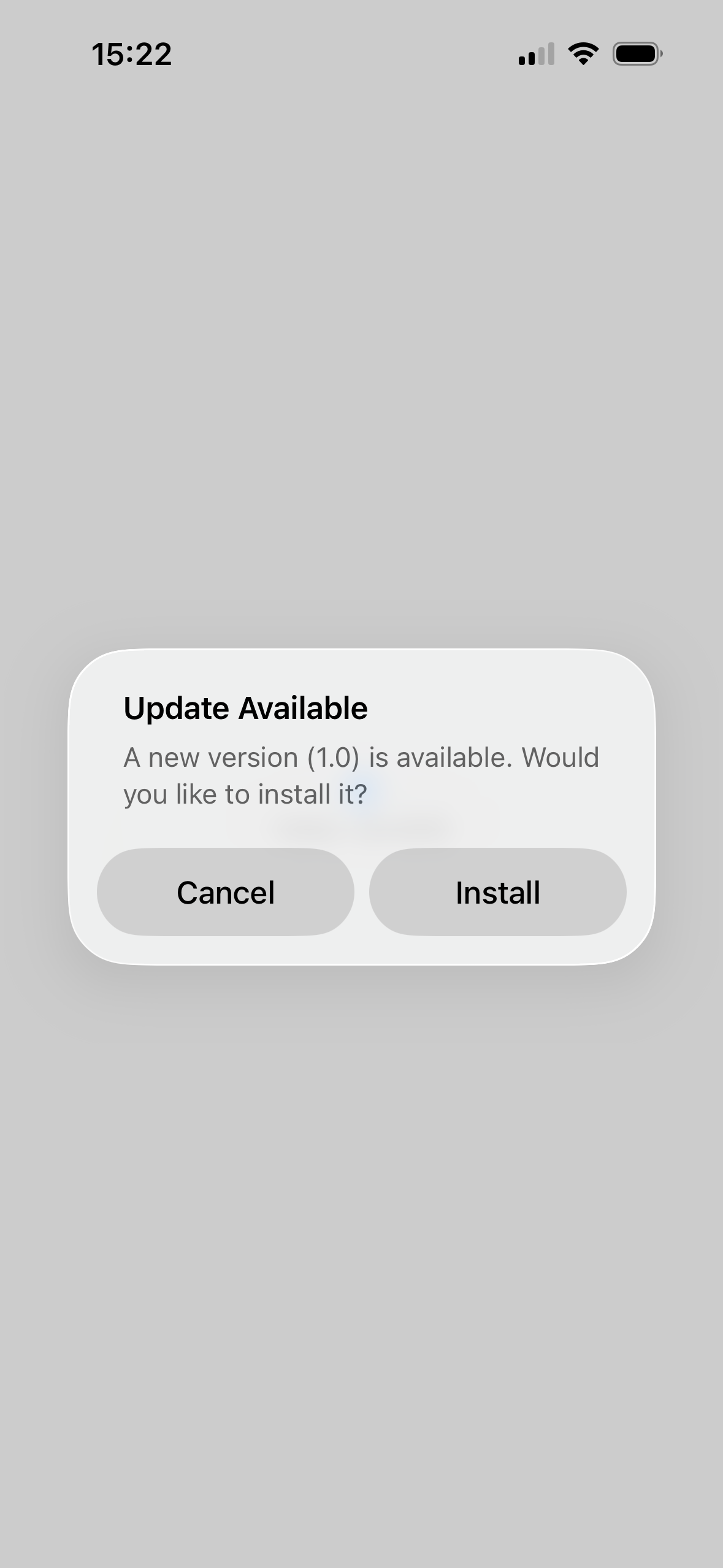Preview update alert